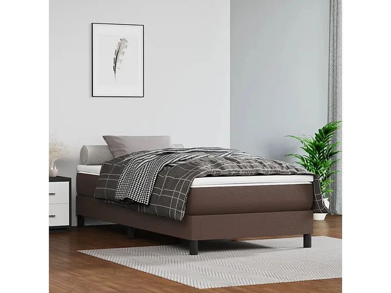 Matelas de lit à ressorts ensachés Marron 90x200x20 cm FR231894