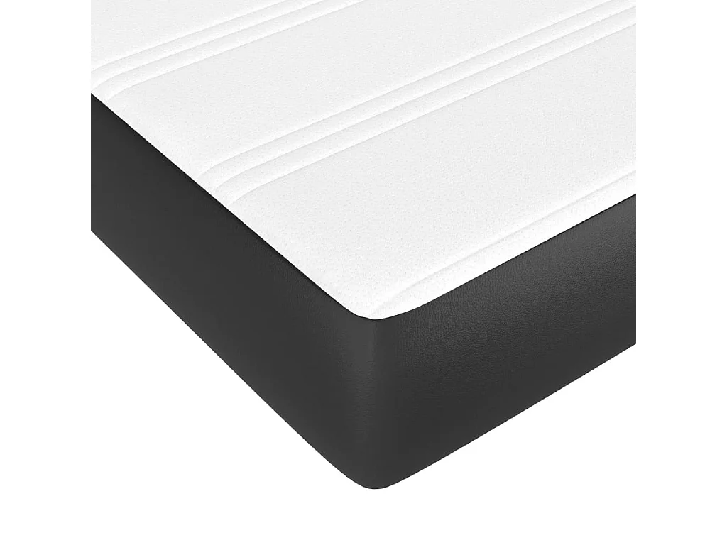 Matelas de lit à ressorts ensachés Noir 80x200x20 cm Similicuir FR15819
