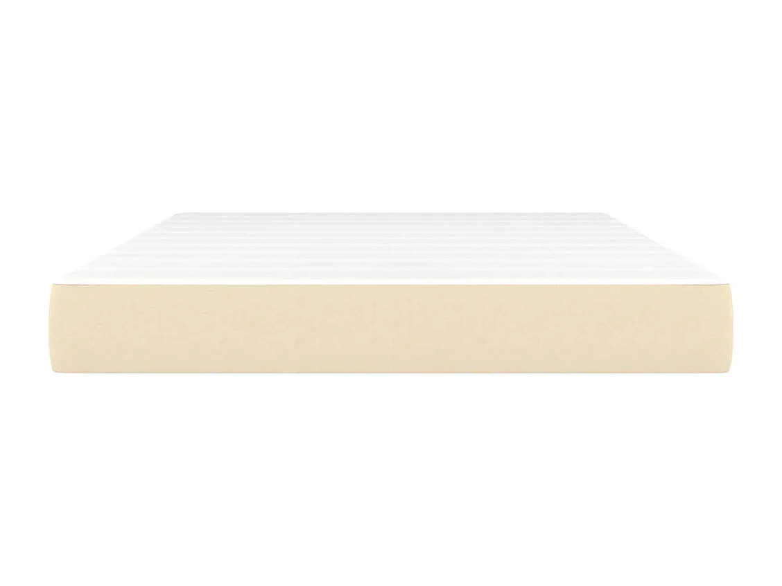 Matelas de lit à ressorts ensachés Crème 140x200x20 cm Tissu FR47513