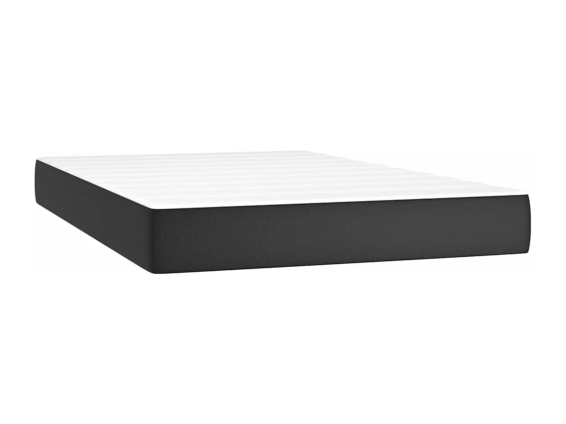 Matelas de lit à ressorts ensachés Noir 120x200x20cm Similicuir FR57981