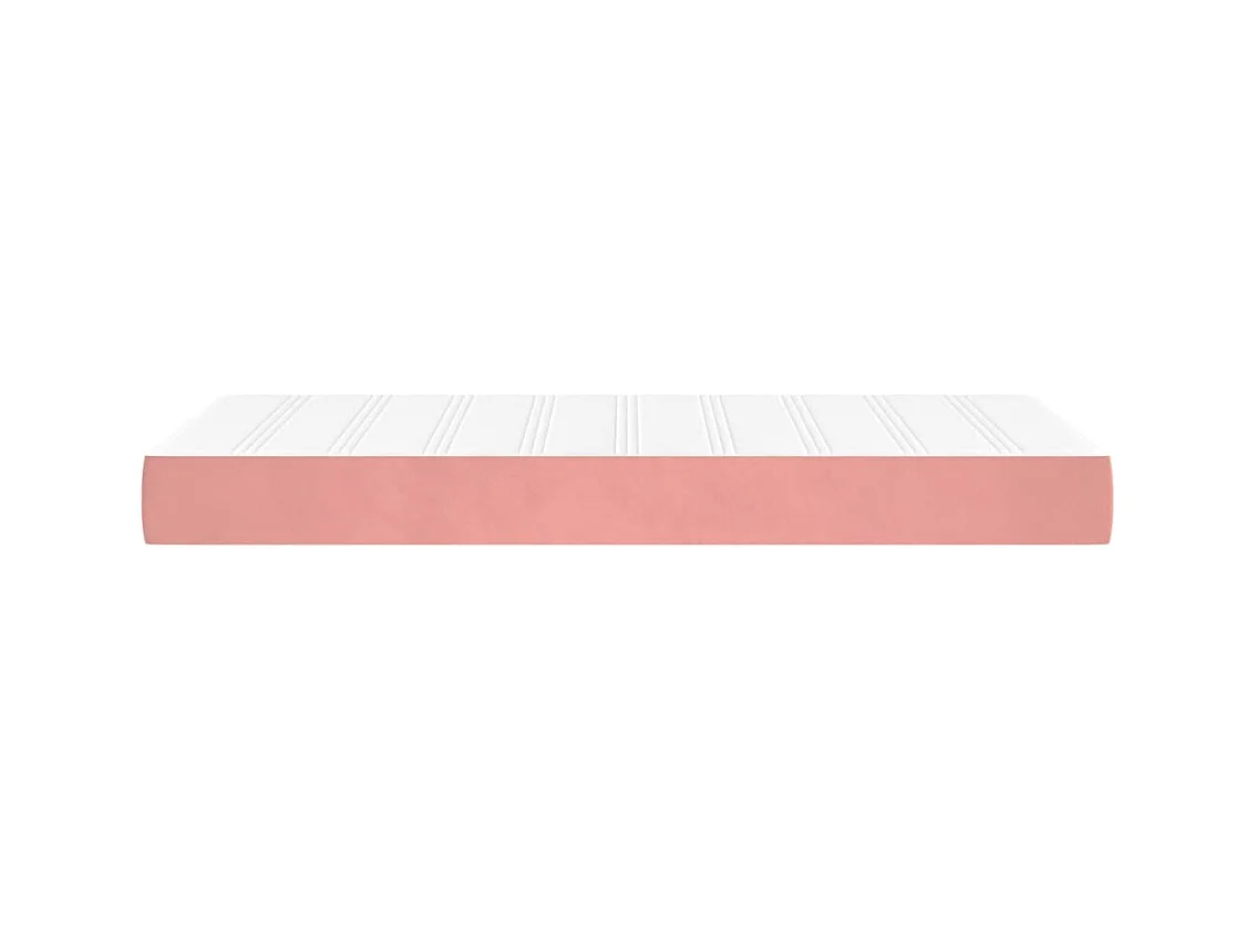 Matelas de lit à ressorts ensachés Rose 80x200x20 cm Velours FR78987