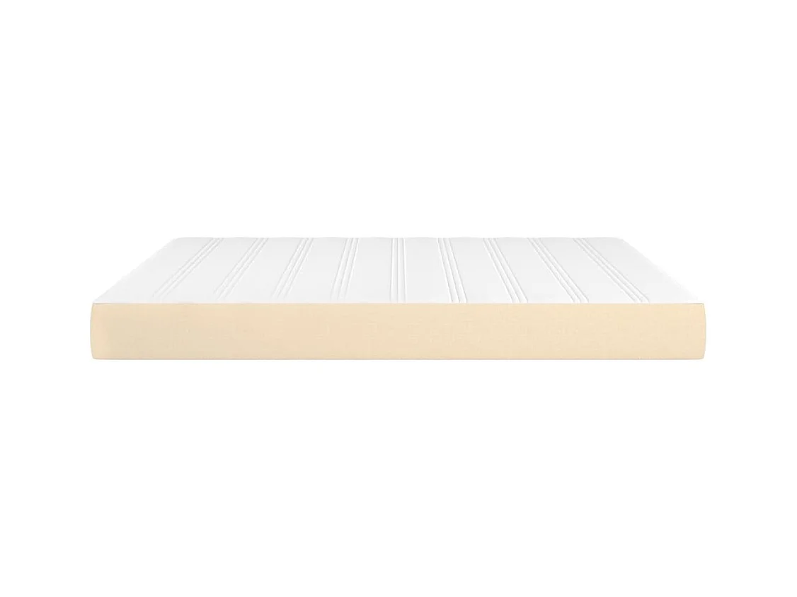 Matelas de lit à ressorts ensachés Crème 160x200x20 cm Tissu FR59361