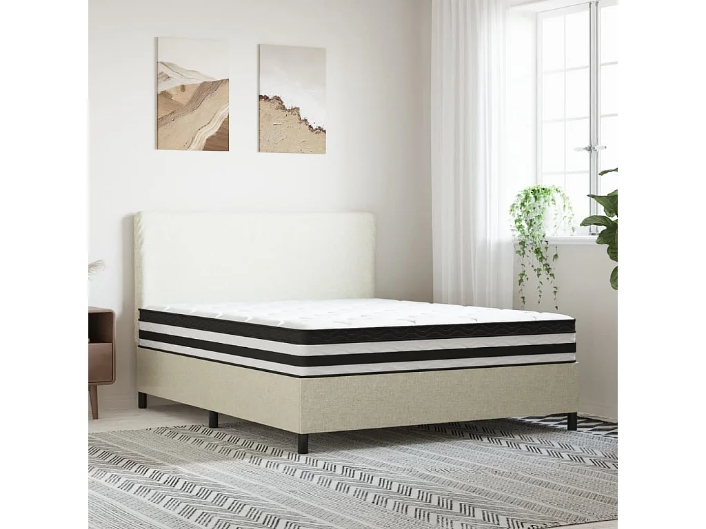 Matelas à ressorts ensachés moyen 160x200 cm FR18627