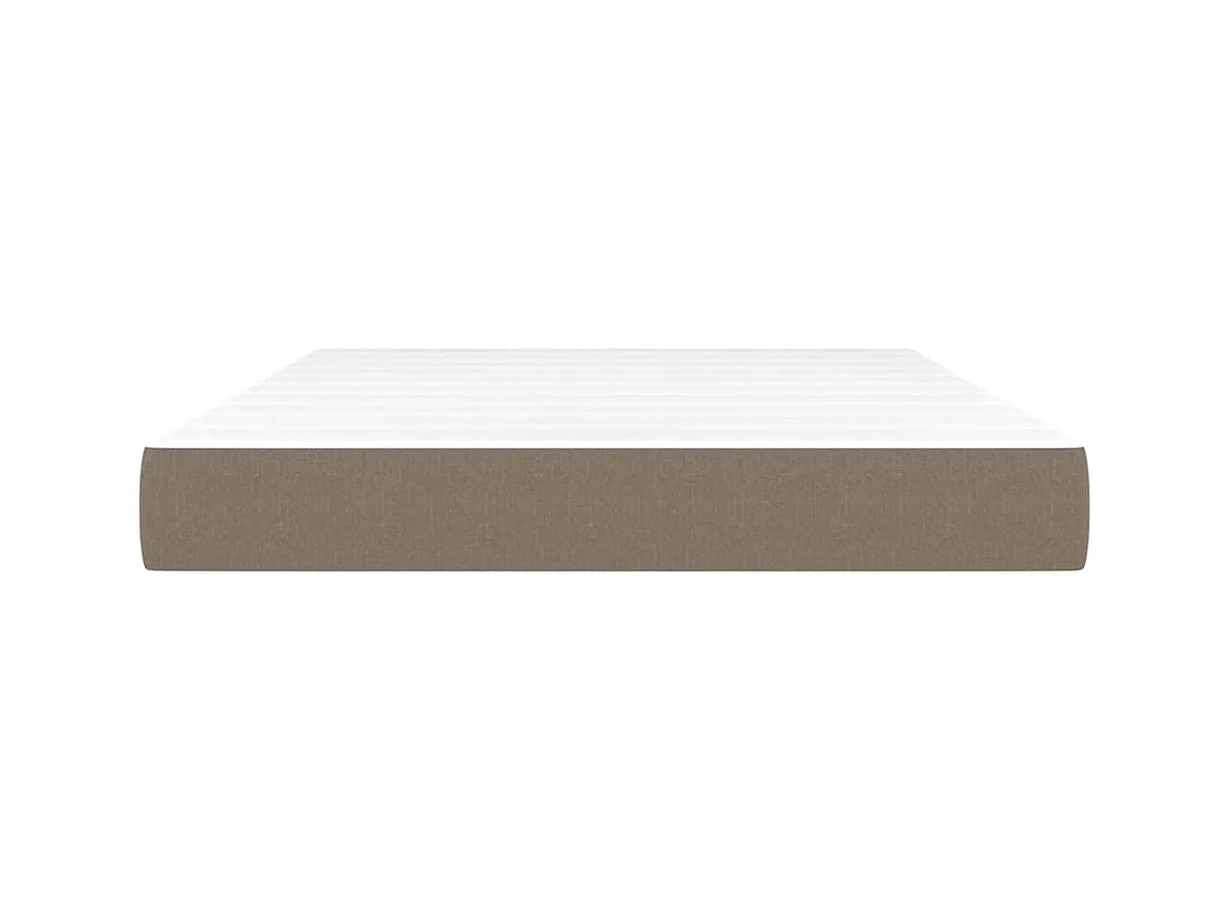 Matelas de lit à ressorts ensachés Taupe 140x190x20 cm Tissu FR86242