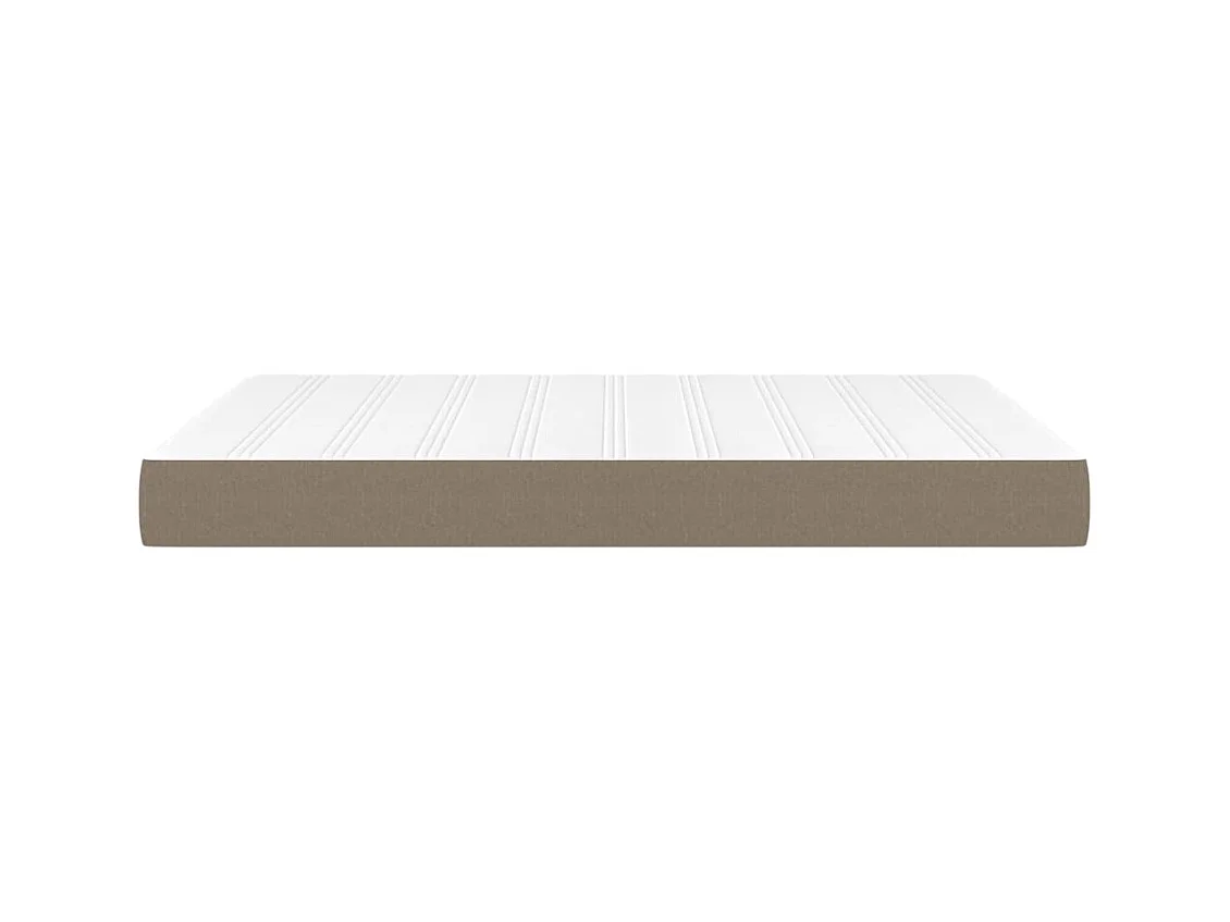 Matelas de lit à ressorts ensachés Taupe 140x190x20 cm Tissu FR86242
