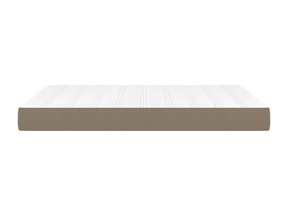 Matelas de lit à ressorts ensachés Taupe 140x190x20 cm Tissu FR86242