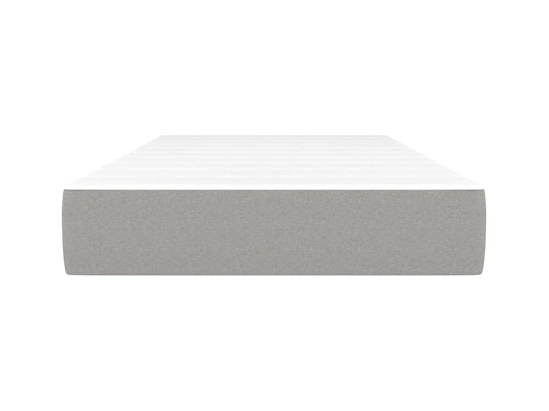 Pocketveringmatras 80x200x20 cm stof lichtgrijs BE219608