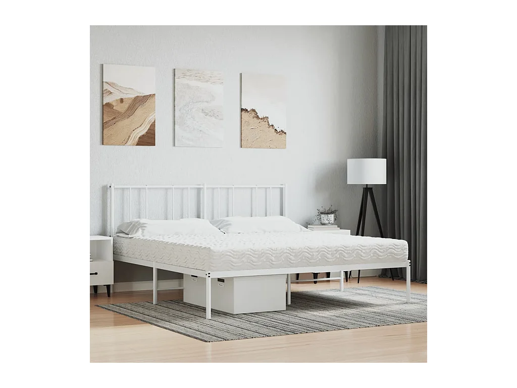 Matelas en mousse blanc 160x200 cm dureté H2 H3 FR65427