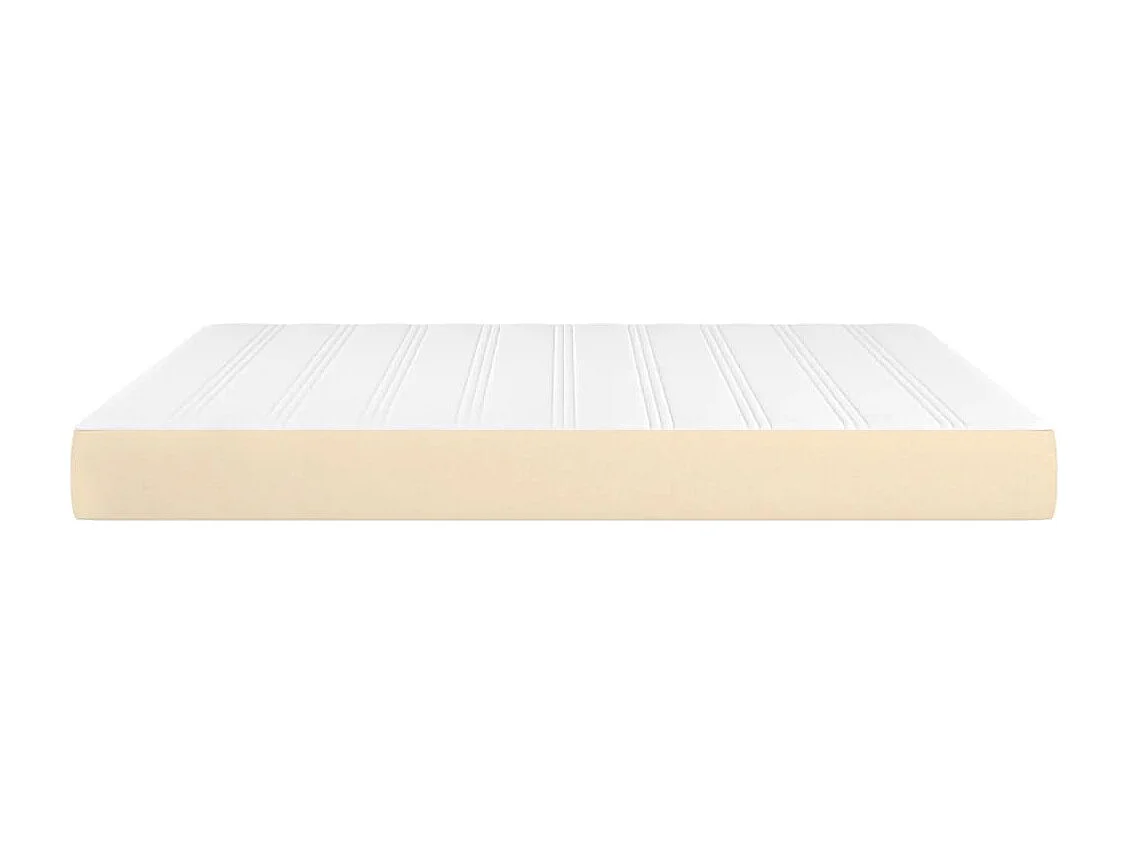 Matelas de lit à ressorts ensachés Crème 180x200x20 cm Tissu FR24537
