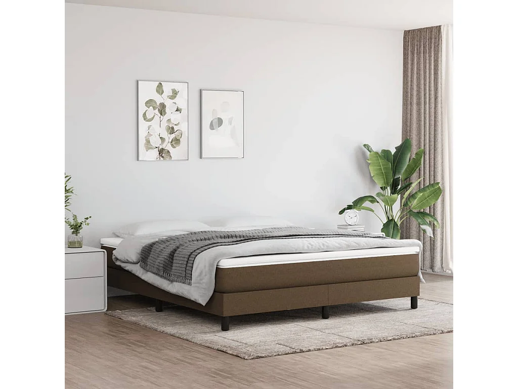 Matelas de lit à ressorts ensachés Marron foncé 180x200x20 cm FR29919