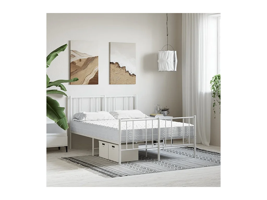 Matelas en mousse blanc 140x200 cm dureté H2 H3 FR58734