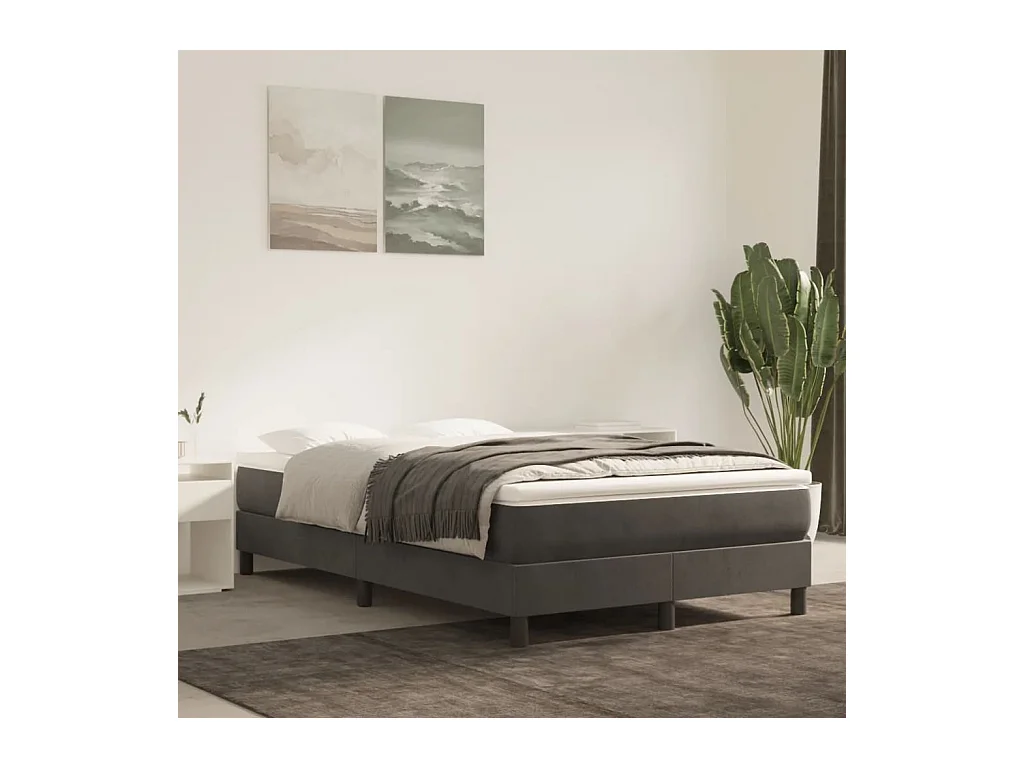 Matelas de lit à ressorts ensachés Gris foncé 120x200x20 cm FR70363