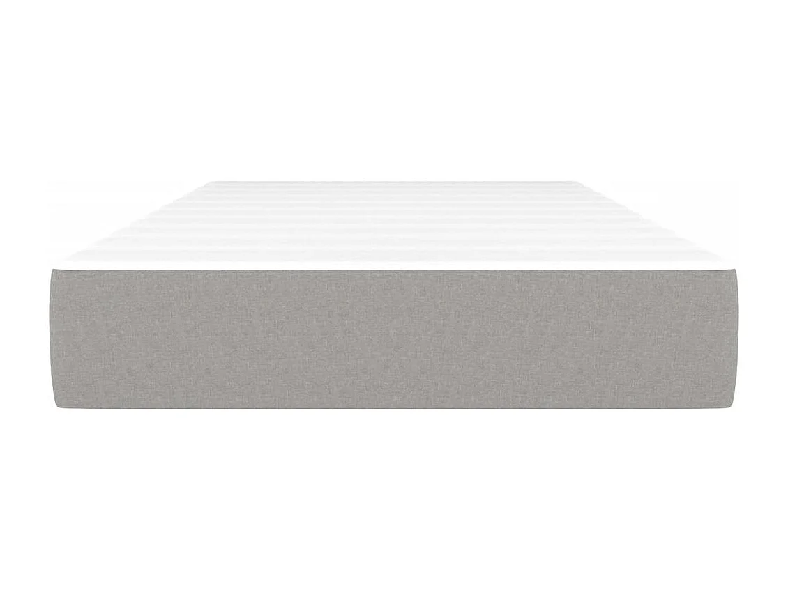 Pocketveringmatras 90x200x20 cm stof lichtgrijs BE573927