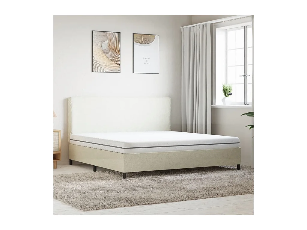 Matelas en mousse moyennement doux 200x200 cm FR81431