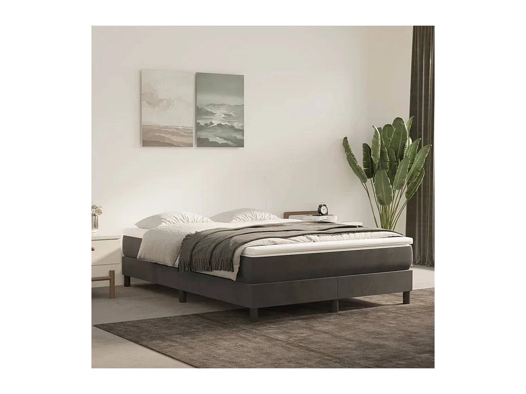 Matelas de lit à ressorts ensachés Gris foncé 140x190x20 cm FR73493