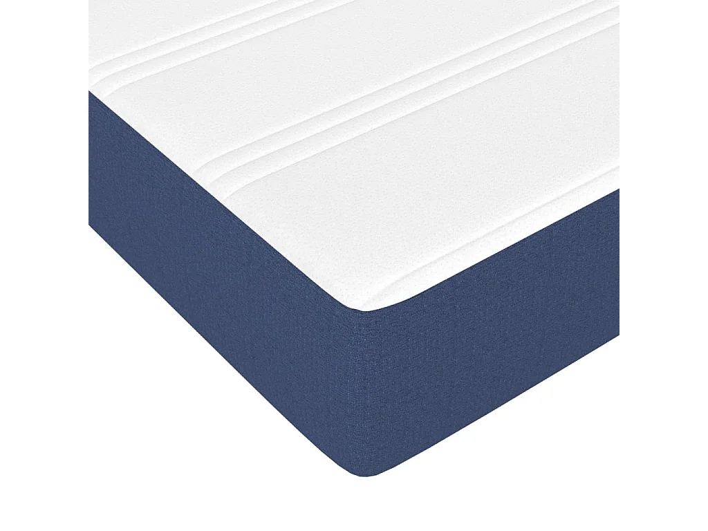 Matelas de lit à ressorts ensachés Bleu 100x200x20 cm Tissu FR93890
