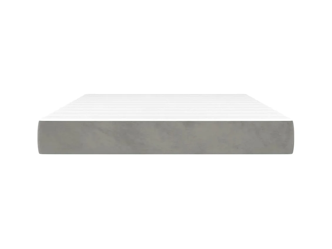 Matelas de lit à ressorts ensachés Gris clair 140x200x20 cm FR70004