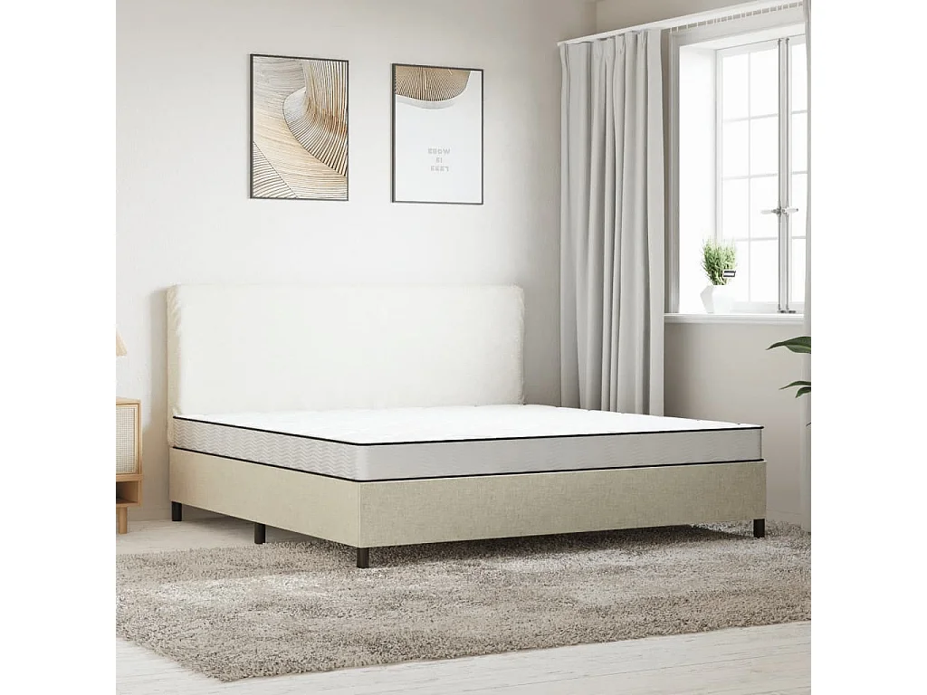 Matelas en mousse moyennement doux 200x200 cm FR79593