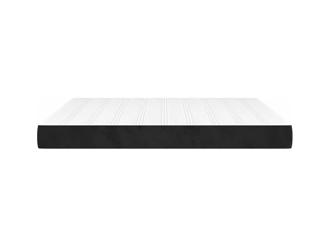 Matelas de lit à ressorts ensachés Noir 160x200x20 cm Velours FR45374