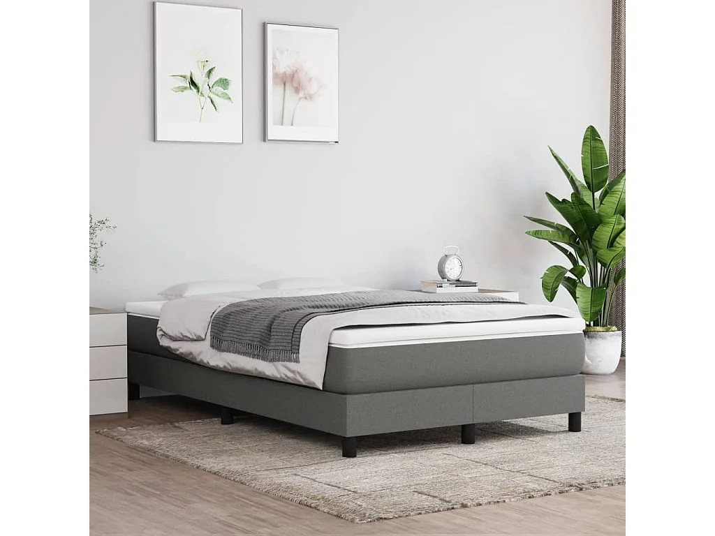 Matelas de lit à ressorts ensachés Gris foncé 120x200x20 cm FR93261