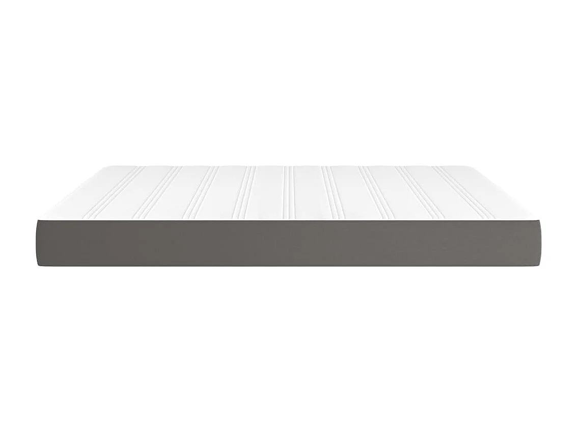 Matelas de lit à ressorts ensachés Gris 180x200x20cm Similicuir FR61732