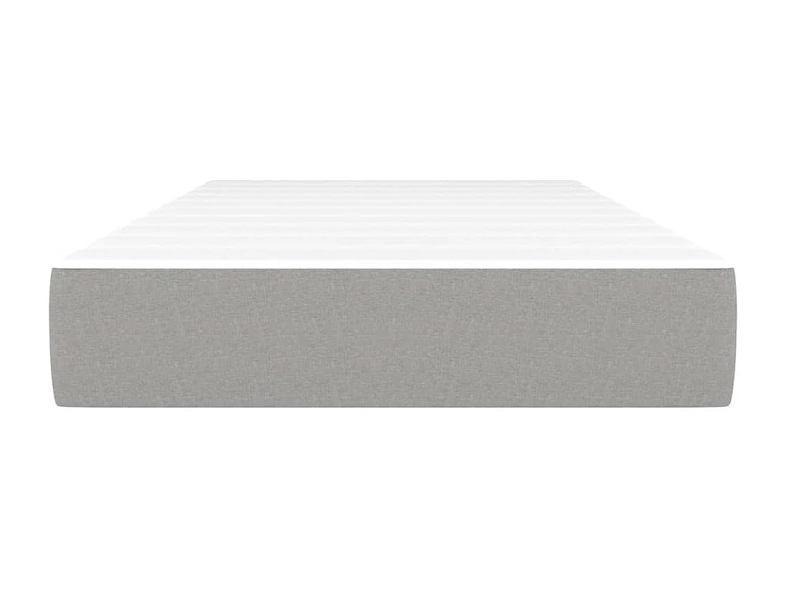 Pocketveringmatras 100x200x20 cm stof lichtgrijs BE358863