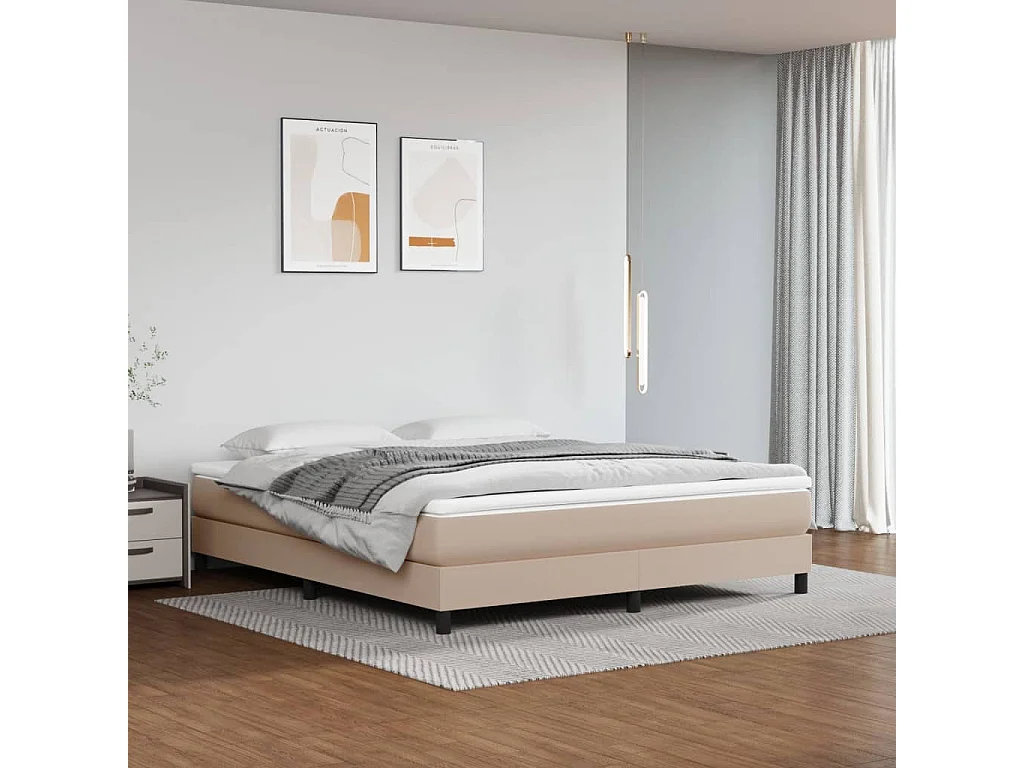 Matelas de lit à ressorts ensachés Cappuccino 160x200x20 cm FR60833