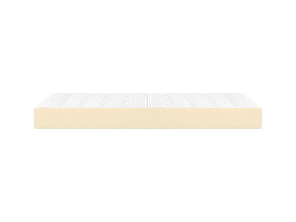 Matelas de lit à ressorts ensachés crème 120x190x20 cm Tissu FR26303