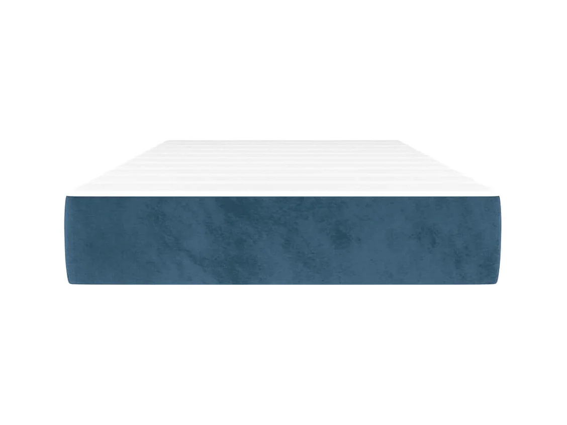 Pocketveringmatras 100x200x20 cm fluweel donkerblauw BE642921