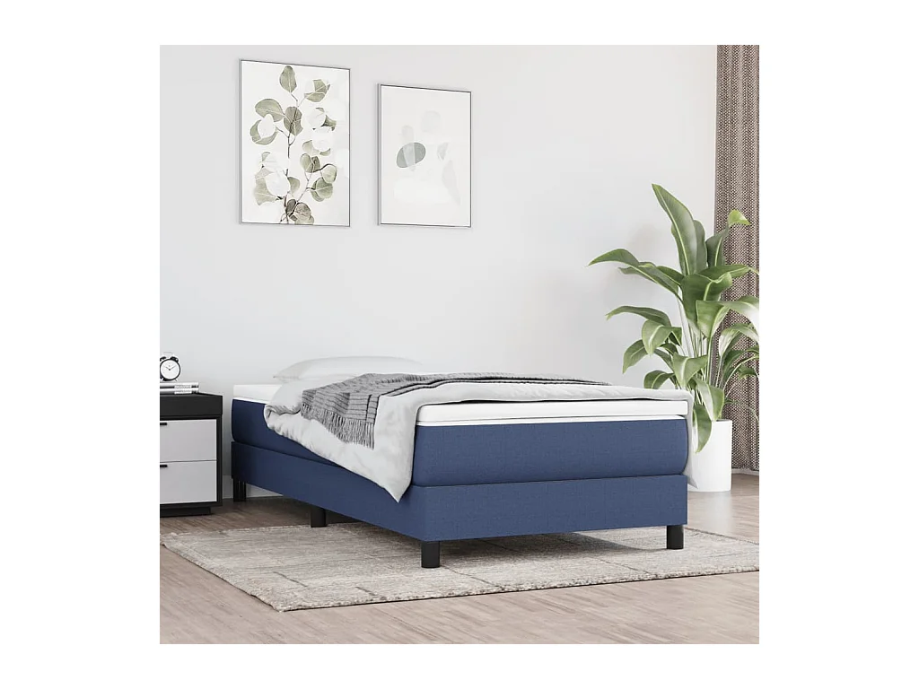 Matelas de lit à ressorts ensachés Bleu 80x200x20 cm Tissu FR25104