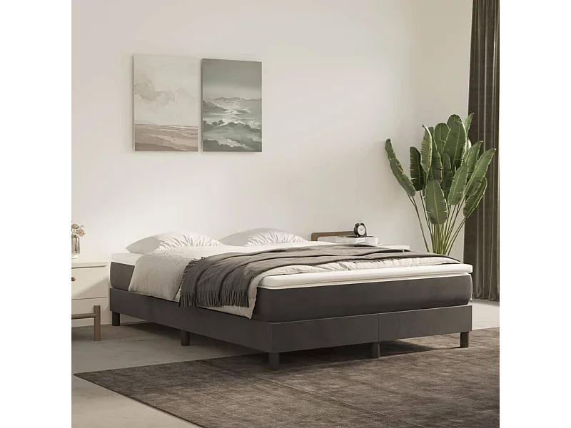 Matelas de lit à ressorts ensachés Gris foncé 140x200x20 cm FR38185