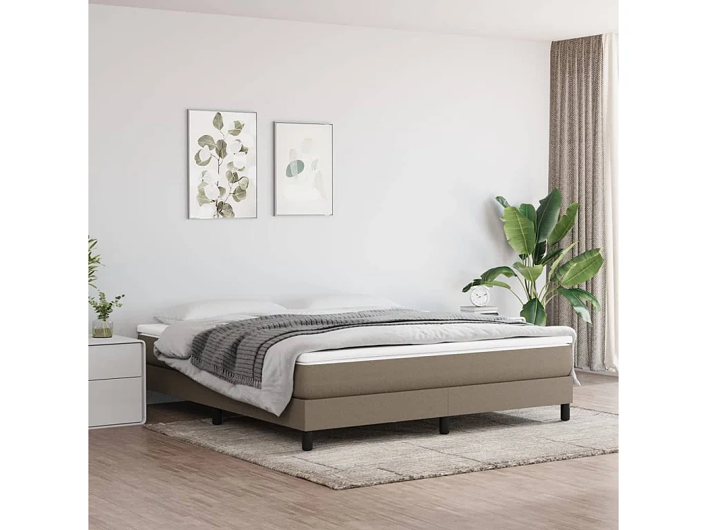 Matelas de lit à ressorts ensachés Taupe 160x200x20 cm Tissu FR88351