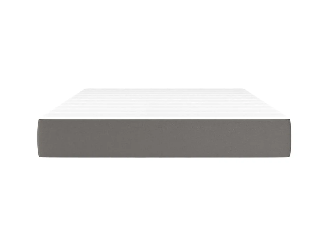 Matelas de lit à ressorts ensachés Gris 120x200x20cm Similicuir FR83008