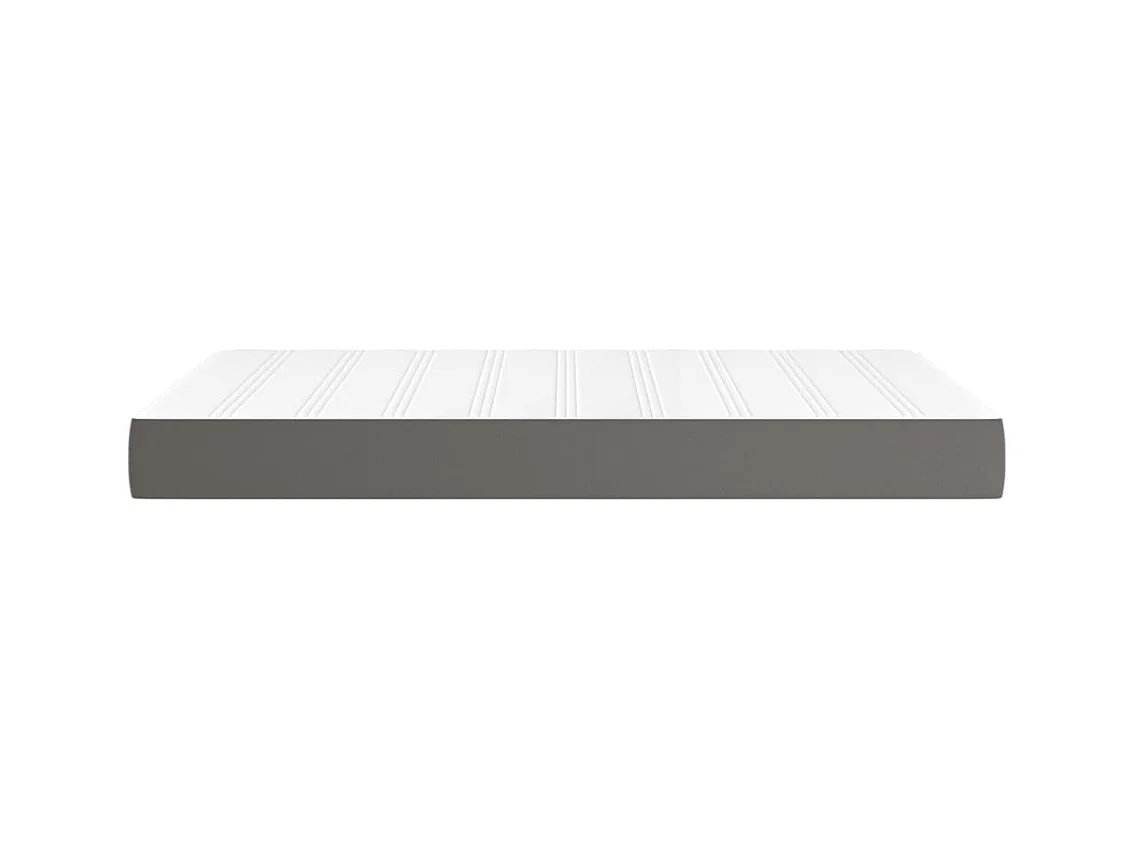 Matelas de lit à ressorts ensachés Gris 120x200x20cm Similicuir FR83008