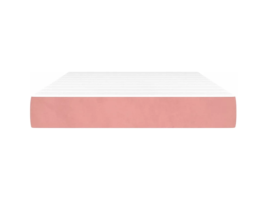 Matelas de lit à ressorts ensachés Rose 120x200x20 cm Velours FR98459