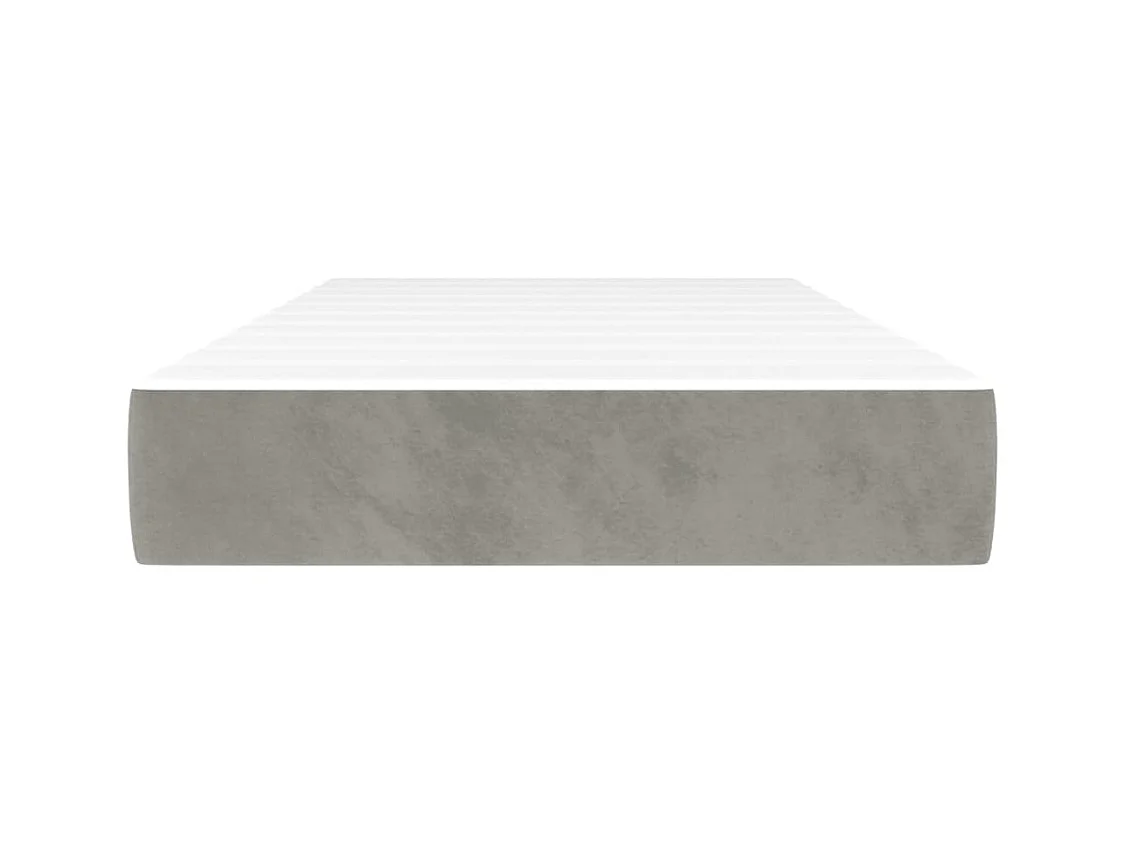 Matelas de lit à ressorts ensachés Gris clair 90x190x20 cm FR25262