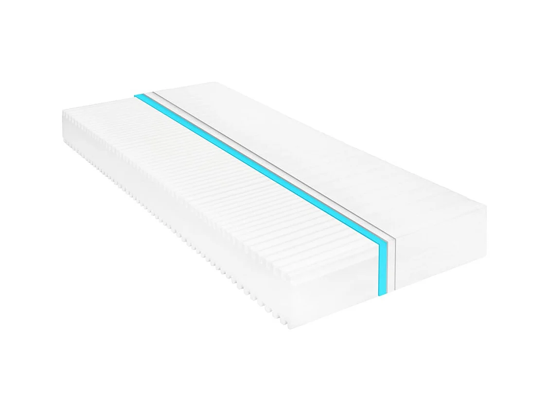 Matelas 180 x 200 cm 7 zones Mousse PU 16 cm H2 H3 FR12782