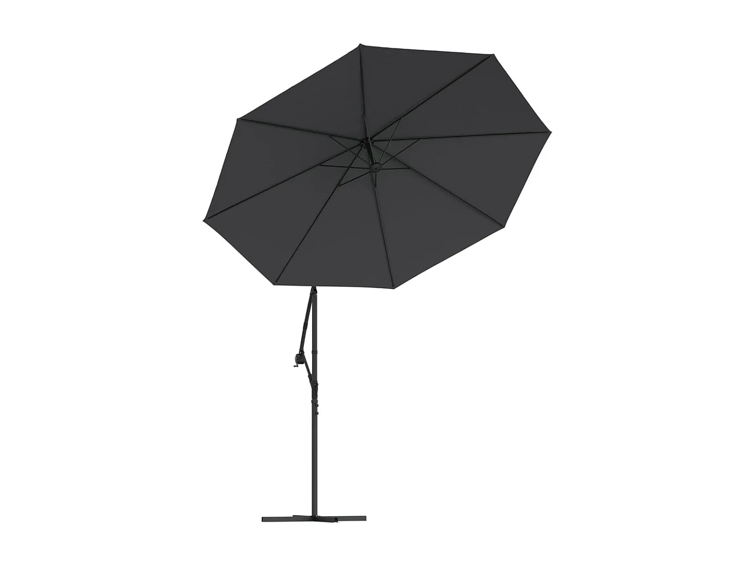 Tissu de remplacement pour parasol déporté Noir 350 cm FR750889