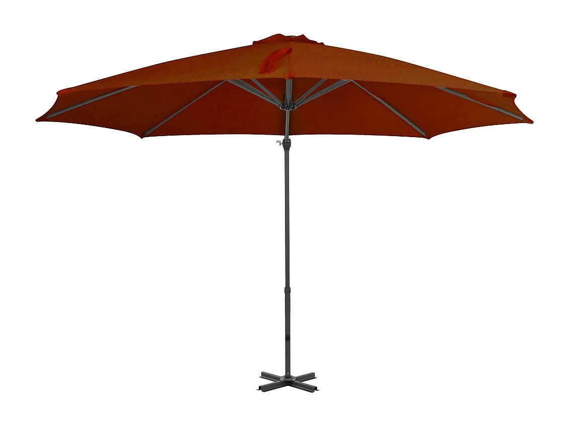 Parasol déporté avec mât en aluminium Terre cuite 300 cm FR12166