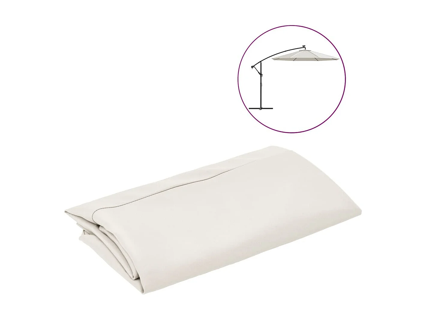 Tela de repuesto para sombrilla voladiza blanco arena 350 cm ES764060
