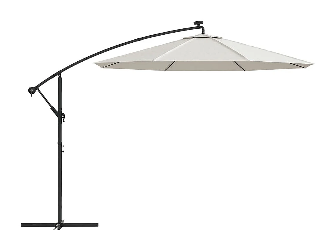 Tissu de remplacement pour parasol déporté Blanc sable 350 cm FR32259