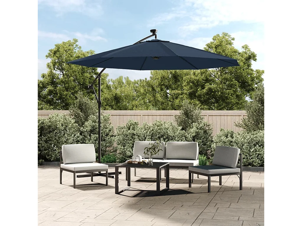 Tissu de remplacement pour parasol déporté bleu 300 cm FR50779