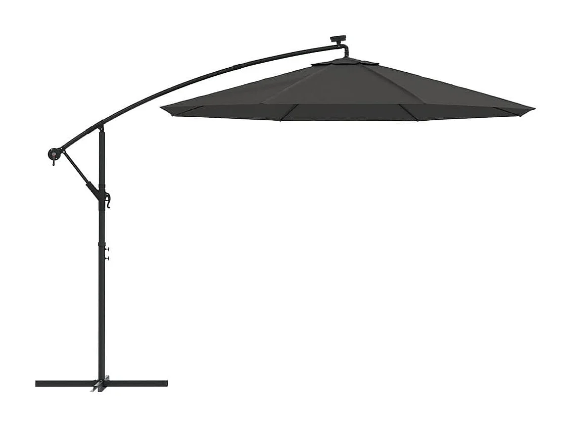 Tissu de remplacement pour parasol déporté anthracite 300 cm FR62599
