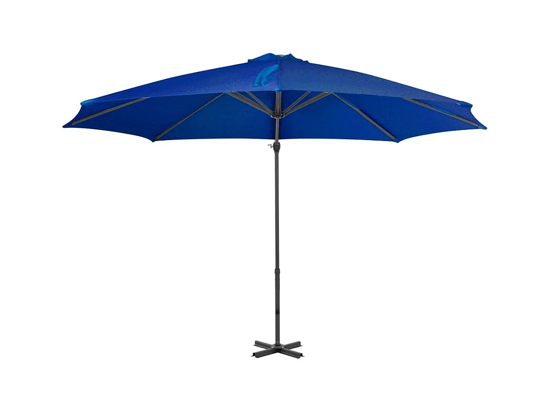 Zweefparasol met aluminium paal 300 cm azuurblauw  BE666206