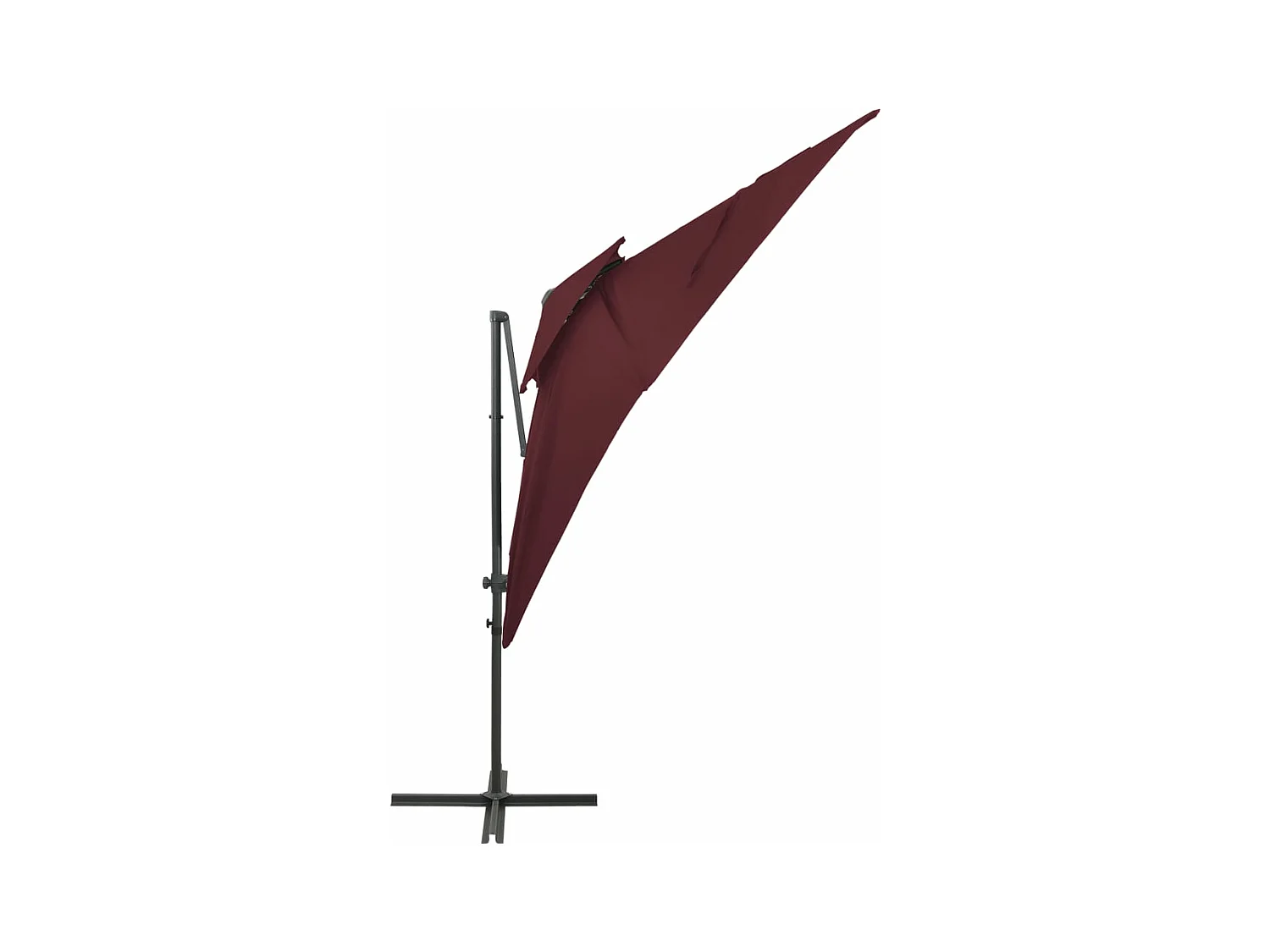 Parasol déporté à double toit Rouge bordeaux 250x250 cm FR11025