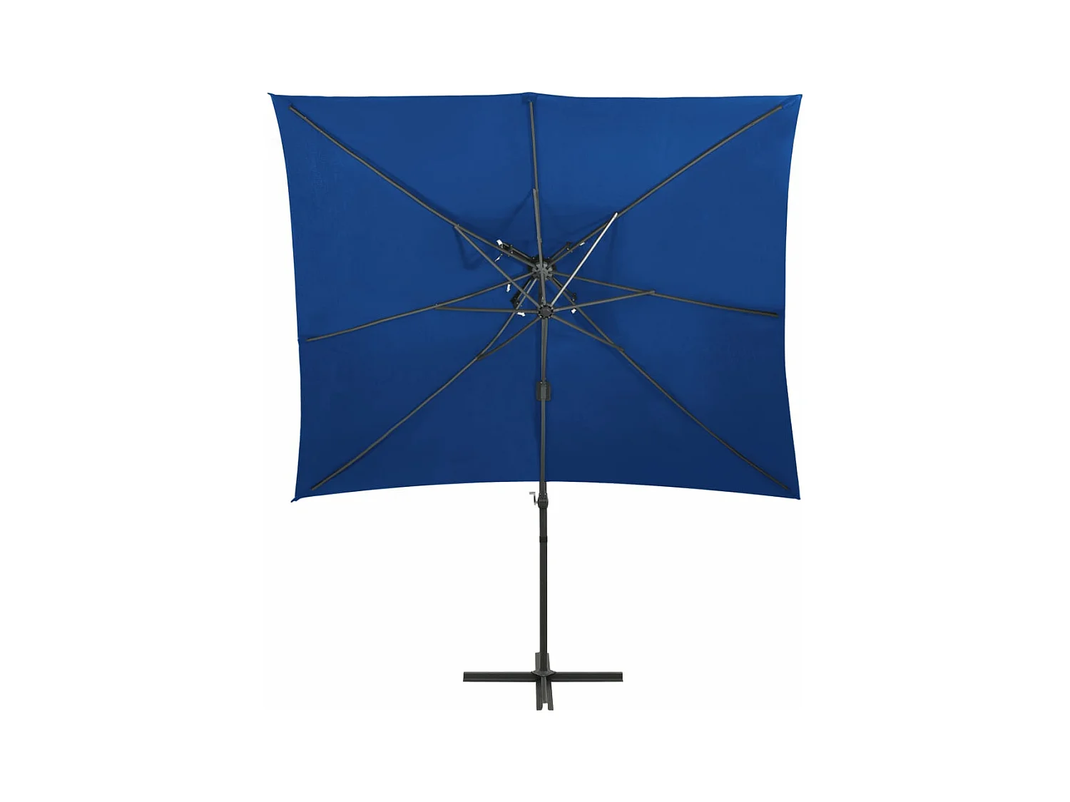 Parasol déporté à double toit Bleu azuré 250x250 cm FR94196