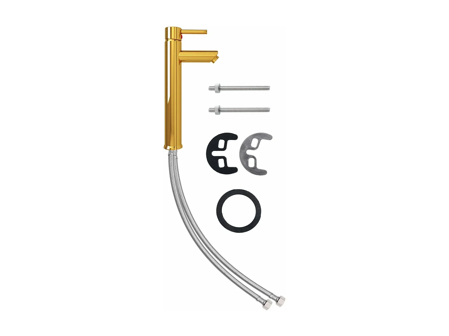 Vasque de bain avec robinet et drain à poussoir Verre trempé FR653438