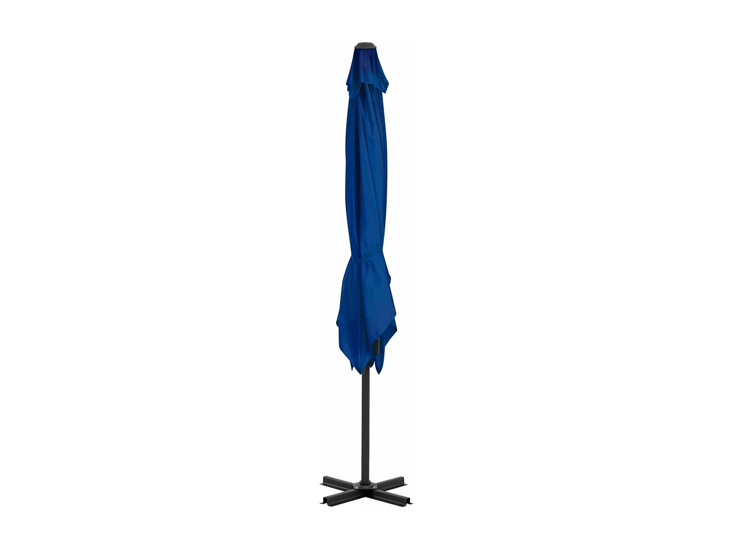 Parasol déporté et mât en aluminium Bleu azuré 250x250 cm FR70421