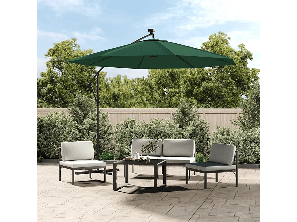 Tissu de remplacement pour parasol déporté Vert 350 cm FR14898