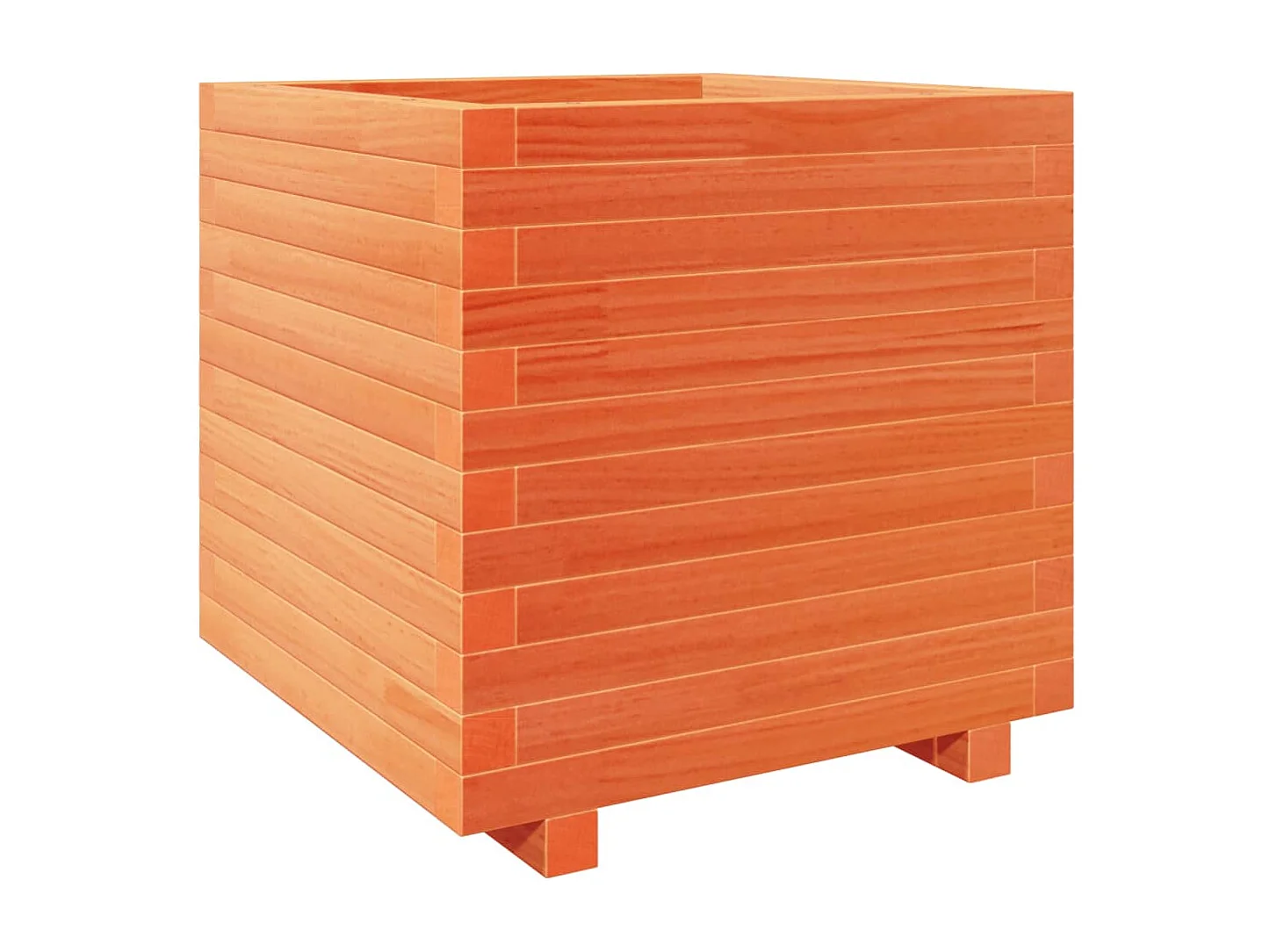 Jardinière cire marron 50x50x49,5 cm bois de pin massif FR92771